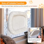 L&W BROS. 2PC Cat Window Perch Cushion Bed Cat Hammock with 4 Updated Suction Cups Easy to Assemble Window Bed for Heavy Large Cats (M 2Pc)