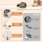 66.93x19.68x0.32 Inch Thickened Cat Wall Scratcher Carpet, Cat Climbing Wall, Durable Furniture, Tall Scratching Post, Scratchers for Indoor Cats, Couch Sofa Protector (Beige)