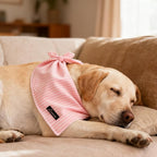 ARING PET Summer Dog Bandana-Cute Pink Dog Bandanas, Comfortable Pet Scarf Dogs Triangle Bibs for Small to Large Girl Dogs and Cats