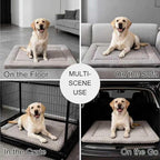 Dog Bed Mat - Dog Crate Pad - Reversible Mat for Pet Comfort - Soft Bed Crate Pads for All Seasons - Durable, Machine Washable Mat for Crates, Travel, and Home (Light Gray, 35" L*23" W*1.5" Th)