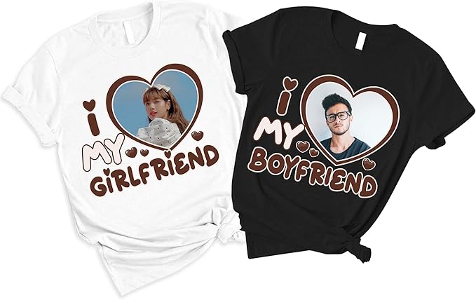 NAZENTI Custom Valentine Shirt Gifts for Boyfriend, Customized Bootleg Rap Tee