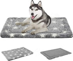 EMPSIGN Dog Crate Pad - Reversible Kennel Mat (Cool & Warm), Machine Washable, Cozy Star Pattern Sleeping Pad for Small Medium Large Dogs, All-Season Pet Bed, Suitable for 36"x24" Dog Crate, Grey