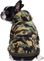 Camo French Bulldog Clothes Dog Hoodie Sweatshirts with Pockets for Small Dogs Puppy Chihuahua Coat Clothing Pet Cat Hoodie Fleece Dog Sweaters Costume