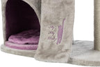 TRIXIE My Kitty Darling Castle Condo, Plush Cat Tree, Sisal Scratching Post, Removable Bed, Crinkling Blanket, Cat Toy