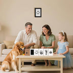 Inkless Paw Print Kit for Dogs,Cats & Babies - Clean Touch Dog Nose & Baby Handprint Kit,Mess Free Dog Paw Print Kit,1-Pcs Ink Pad & 1 Wooden Frame - Keepsake Gifts for Pet Lovers,New Moms