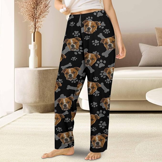 Customized Face Pajama Custom Pajama Pants with Photo for Women Mom
