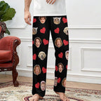 Custom Pajamas Pants with Photo for Men Women:Made in USA Personalized Pajama Trousers,Gifts for Wife Husband