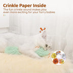 Potaroma Cat Toys Pillows, 3 Pack, Soft and Durable Crinkle Sound with Catnip Inside, Interactive Indoor Kitten Kicker, Promotes Kitty Exercise