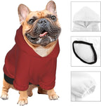 Personalized Dog Hooded Sweatshirt, Custom Pet Pullover Hoodie Design Your Own Text Image for Small Dogs Puppy Cat Kitten Clothes Dog Shirt Customizable, Customized Gifts, Brown, S,