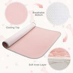 Summer Dog Cooling Mat Washable Ice Silk Self Cool Pad for Small Medium Large Dogs and Cats, Pet Sleeping Pad for Crate, Bed, Indoor & Outdoor Floor, Car Seats
