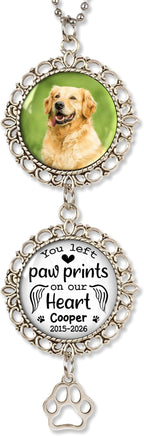 Hyturtle Personalized Pet Memorial Car Hanging Ornament - Custom Photo Pet Memorial Gift Rearview Mirror Hanging Accessories -Dog Remembrance Gifts - Loss of Dog Sympathy Gift - Car Memorial Gifts