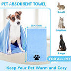Dog Grooming Kit for Shedding – 8-Piece Pet Grooming Supplies with Deshedding Brush, Bath Gloves, Towels & Silicone Toothbrush | Ideal for Dogs, Cats, Small and Large Pets (Blue)