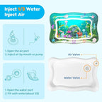 Interactive Cat Toy for Indoor Cats, Upgraded Cat Water Mat with Fish - 0.7mm Thickened Water Sensory Play Pad, Enrichment Stimulating Hunting Exercise Toy for Bored Adult Cats & Kittens