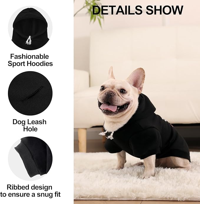 EXPAWLORER Dog Hoodie-Soft and Warm Dog Sweaters, Pet Clothes Autumn Winter Coat Sweatshirt with I Love My DAD Print for Puppy,Cat, Small Medium Large Dogs