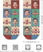Personalized Ankle Socks with Face Custom Photo Socks Low Cut Ankle Socks Athletic Socks Valentine's Day Gifts for Women Men