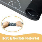 Dog Food Mat, Diatom Ooze Cat Water Mats Non Slip for Floors Waterproof and Water Absorption, Easy to Clean-Dog (12" H*15.5" L)