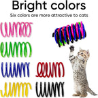 AGYM 6Colors Plastic Spring Cat Toys, 90 Pack Spiral Springs for Indoor Cats to Swat, Bite, Hunt, Interactive Toys for Cats and Kittens