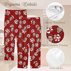 Custom Couple Pajama Pants Sock with Funny Face, Personalized PJ Anniversary Birthday Women Men Pants