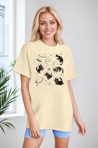Cat Shirts for Women Oversized Cat Mom Shirt Animal Print Tops Cute Teen Clothes Casual Graphic Tees