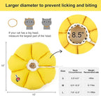 HiDREAM Cat Cone Collar,Cute Waterproof Elizabethan e Collar for Cats,Anti-Bite Lick Wound Healing Safety Cat Recovery Collar,Yellow Flower All-Season Style