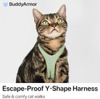 Escape Proof Y Shape Cat Harness Anti-Choke Buckle Adjustable Comfortable Padded Cat Vest Harness Anti Escape Cat Rope Harness for Kitten Small Medium Large Cats (Black, S)