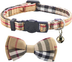 SuperBuddy Cat Collars Breakaway with Bell - 2 Pack Cat Safety Collars for Boys & Girls - Safety Buckle Kitten Collar for Pet Supplies,Stuff,Accessories
