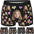 Personalized Underwear for Men with Face Custom Face Boxers Customized Boxer Briefs Funny Gifts for Him Husband Boyfriend