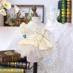 Fashion Sweet Puppy Dog Blingbling Princess Skirt Pet Dog Lace Cake Camisole Tutu Dress G-White-2 M