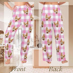 Custom Couple Pajama Pants Sock with Funny Face, Personalized PJ Anniversary Birthday Women Men Pants