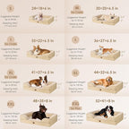 EHEYCIGA Orthopedic Dog Bed for Medium Dogs, Waterproof Memory Foam Medium Dog Beds with Sides, Non-Slip Bottom and Egg-Crate Foam Pet Couch Bed with Washable Removable Cover, Greige