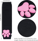 Nydotd Cat Paw Pad Mittens Gloves Kawaii Pink 3D Claw Fingerless Cute Cat Cosplay Gloves Sleeve for Girls Party