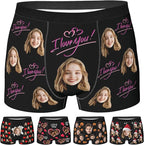 Personalized Underwear for Men with Face Custom Face Boxers Customized Boxer Briefs Funny Gifts for Him Husband Boyfriend