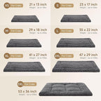 Washable Dog Bed Mat Soft Dog Crate Pad Fluffy Pet Kennel Beds Sleeping Mattress with Non-Slip Bottom for Large Jumbo Medium Small Dogs, 47 x 29 Inch, Black