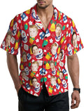 Custom Hawaiian Shirt with Face for Men, Unisex Tropical Beach Shirts Personalized Casual Funny Hawaii Button Down Shirts