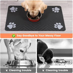 Pet Feeding Mat-Absorbent Pet Placemat for Food and Water Bowl, with Waterproof Rubber Backing, Quick Dry Water Dispenser Mat for Dog and Cat (27"x17", Lime Green)