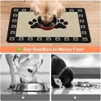 Absorbent Pet Dog Bowl Mat for Food and Water, Pet Cat Food Feeding Mat with Non Slip Rubber Backing, Dog Food Mats for Floors Waterproof, 17"x30"