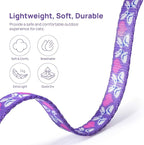 Cat Harness and Leash Set - Escape Proof Adjustable Cat Harness, Comfortable Soft Lightweight, Use Safe & Easy, Walking Travel Kitten Harness for Small Medium Large Cats (Purple Rabbit in Wonderland)