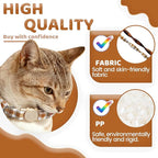 Elegant little tail 2 Pack Cat Collar- Fall Cat Collars Breakaway with Bell Pendant Wedding Kitten Boy Girl Safety Adjustable 7-12 Inch Collar for Small Cats Puppy