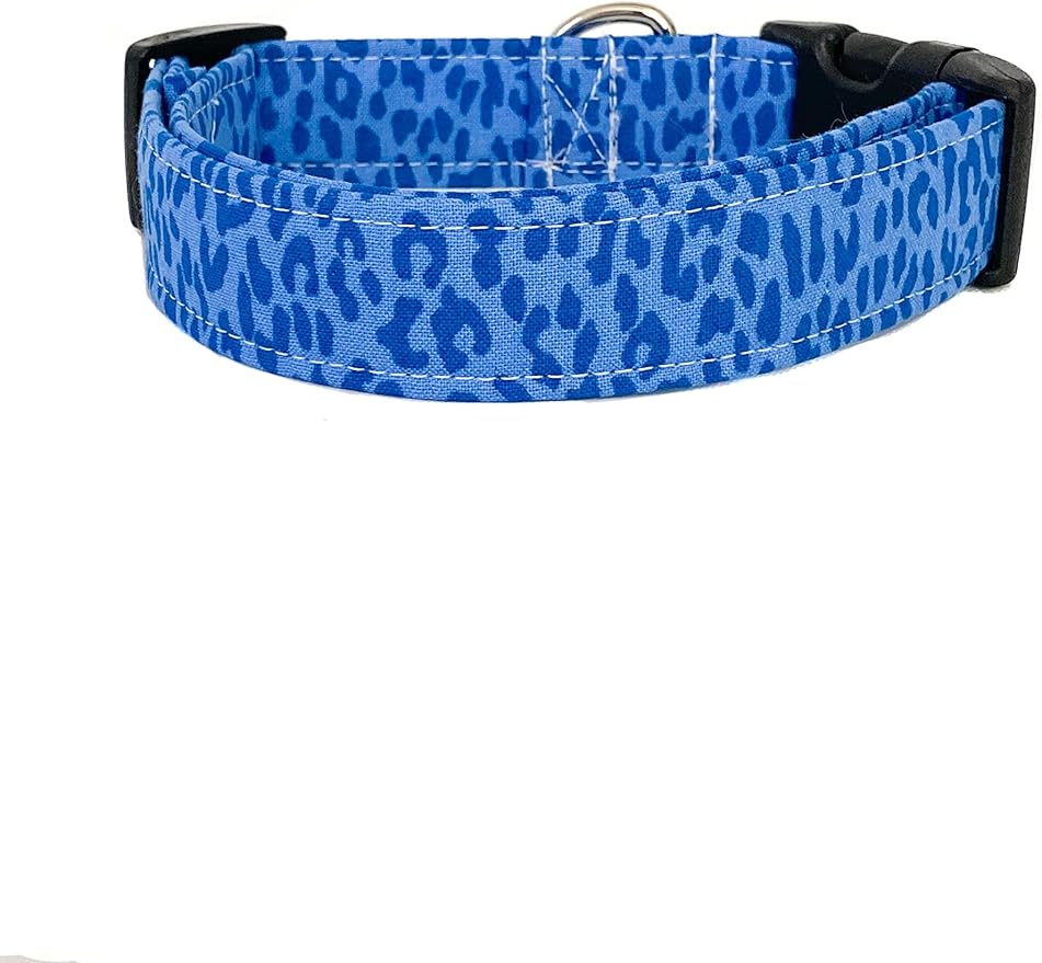 Blue Leopard Dog Collar (Large)