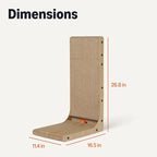 Amazon Basics New L-Shaped Cat Scratch Post, 16.5" x 11.4" x 26.8"