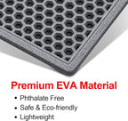 Cat Litter Box Mat: 47"x 36" Waterproof Kitty Cat Litter Trapping Mat, Easy-clean Double-layer Scatter Control Pad Rug(Grey)