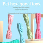 Dog Chew Toy Rubber for Aggressive Chewers Promotes Teeth Health Interactive Pet Teeth Toy Pet Enrichment
