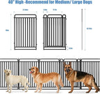 New Thickened Version Dog Playpen, 40 Inch Dog Fences for The Yard, Portable Outdoor Dog Playpen for Large/Medium/Small Dogs, Foldable Metal Dog playpen, with Doors (40 Panels, 40 Inch)