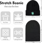 Funny Beanies Warm Knit Hats Fall Winter Black Hip Pop Knit Hat Cap for Women Men