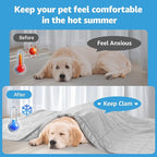 PICK FOR LIFE Cooling Blanket for Dogs, 0.4 Q-MAX Pets Cooling Comforter for Bed Cover, Summer Blanket for Large Dogs Washable, Soft Lightweight Cold Mats for Pet Hot Weather Sleeping (60"×80"/Grey)