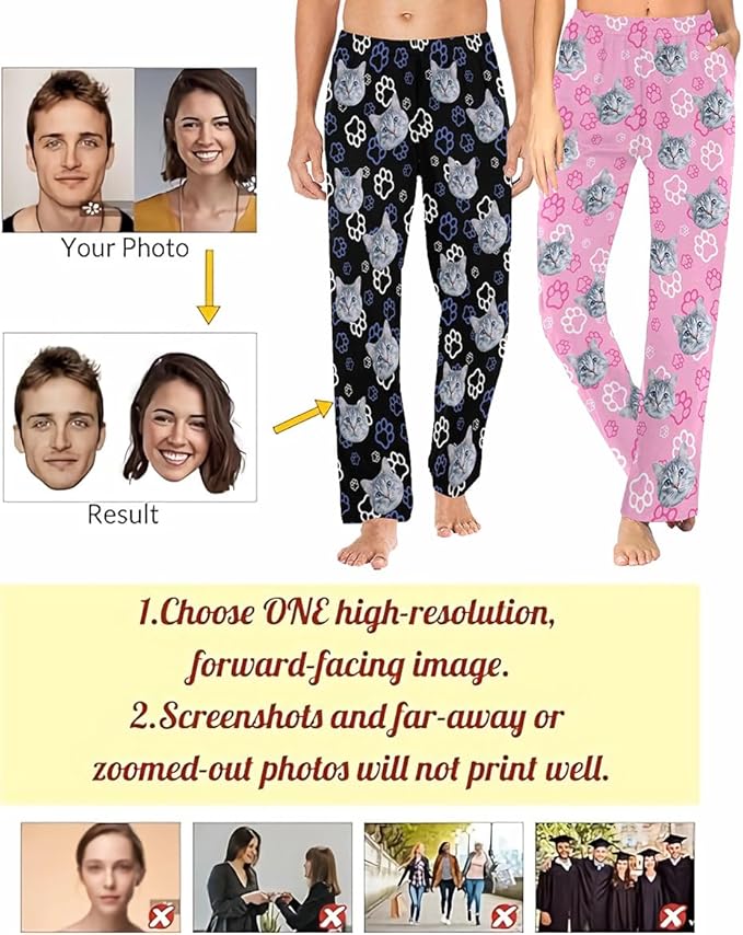 Custom Pajama Pants Customized Pajamas For Men Women Funny Xmas Pjs
