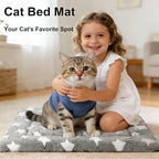 Dog Bed Mat - Soft and Comfortable Dog Kennel Cat Bed, Washable Dog Bed or Cat Bed, Suitable for Dog Crate Ped, Cat Cage BedGray, 18" L x 14" W x 1.5" Th