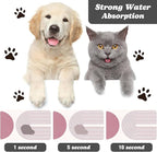 Dog Food Mats for Floors Waterproof, Cat Water Bowl Mats Pet Feeding Absorbent Mat Placemats for Food and Water Pink Bohemia 17 * 30 inch