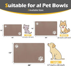 Pet Feeding Mat-Absorbent Dog Mat for Food and Water Bowl-Accessories Pet Supplies-Bowl for Messy Drinkers-No Stains Quick Dry Dog Water Dispenser Mat (16"x24", Brown)