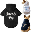 Personalized Name Dog Hoodie, Embroidered Hoodies Pets Name, Custom Pet Memorial, Bright Puppy Sweatshirt, Customized Pet Clothes Warm Winter Outfit for Dogs, Gift for Dog Lovers Style 2